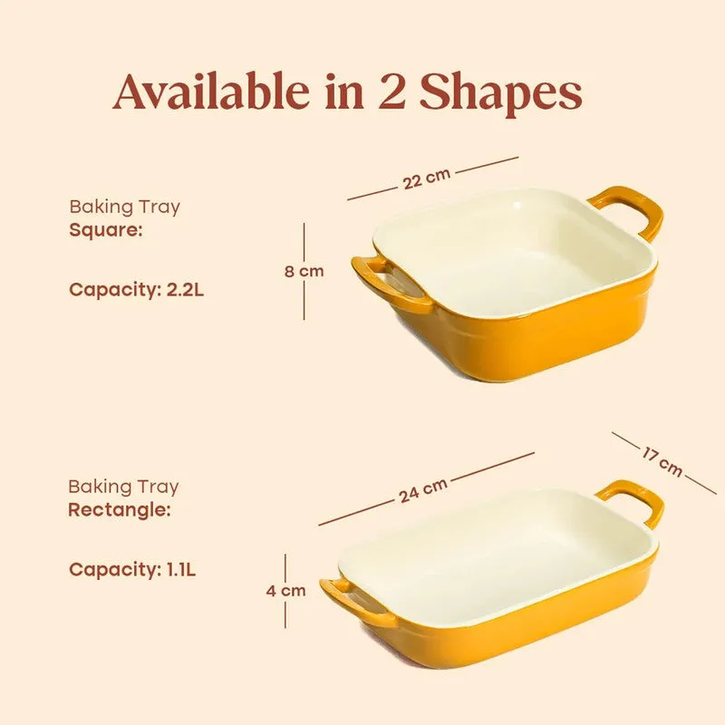 Cumin Co Ceramic Baking Trays - Mustard media 12
