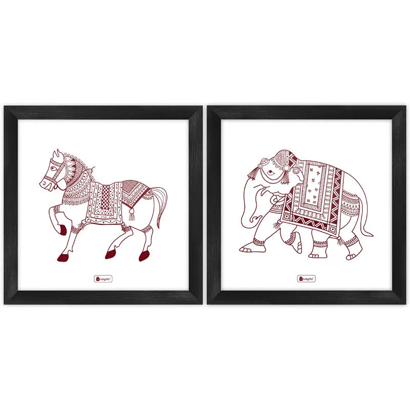 Mughal Royalty Wall Art - Set Of Two media 1