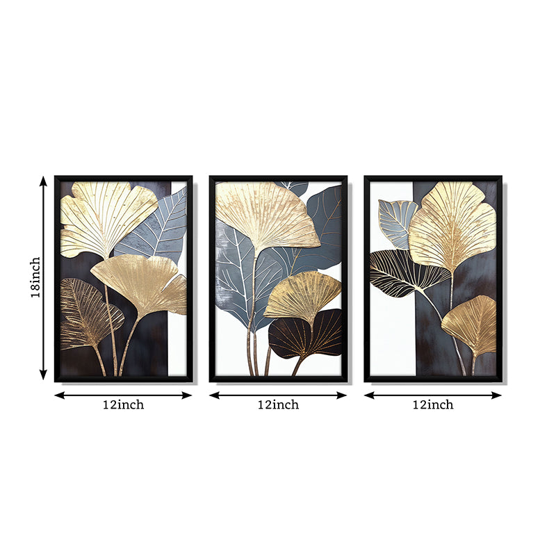 Serene Luxe Wall Art With Frame - Set Of Three media 9