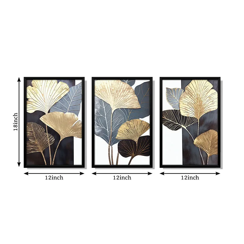 Serene Luxe Wall Art With Frame - Set Of Three media 9