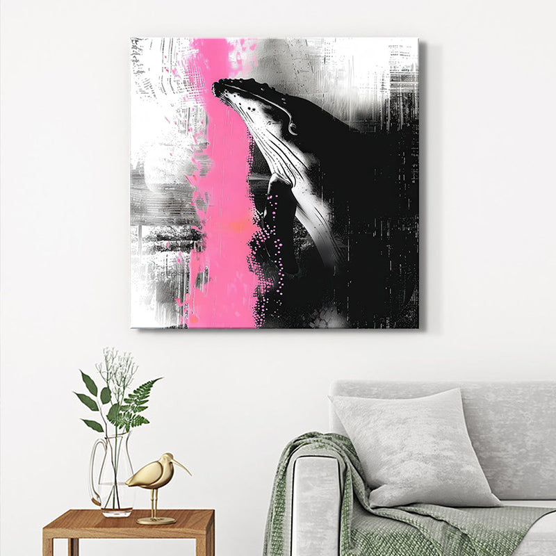 Whale Graffiti Abstract Wall Painting