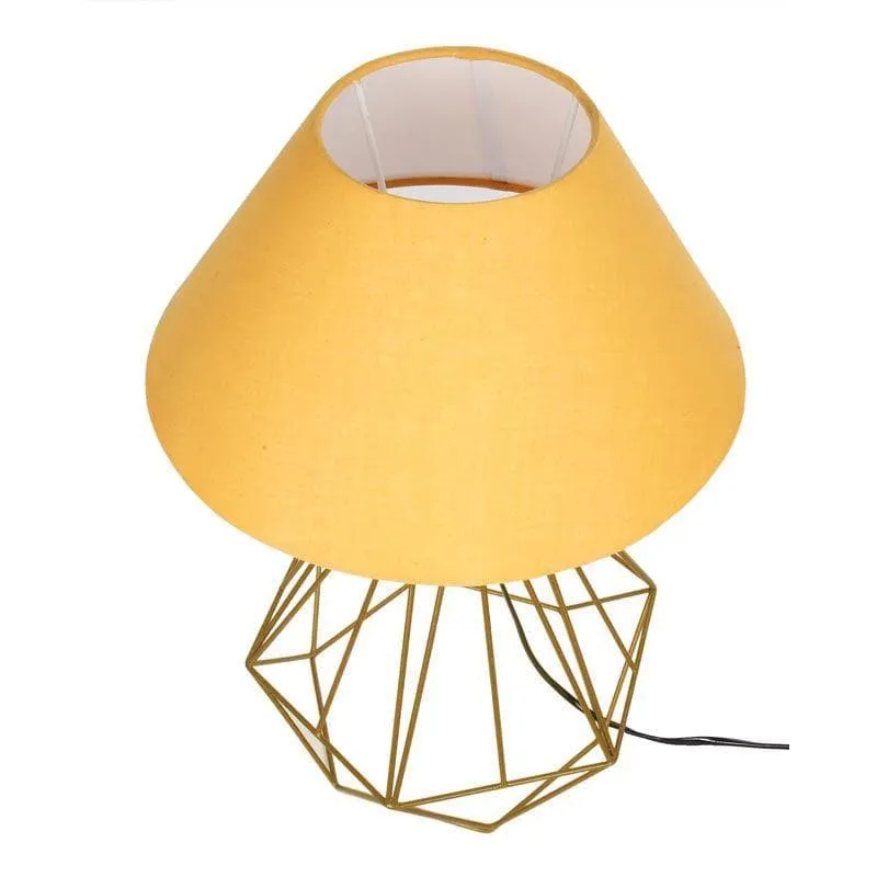 Diamond Dust Gold Fabric Table Lamp - Gold media 4