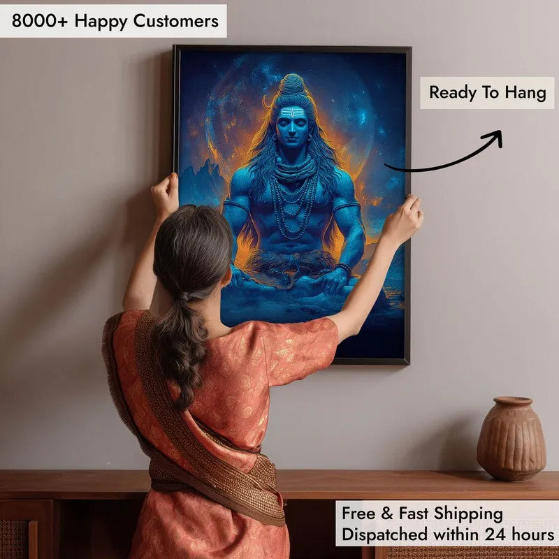 Peaceful Mahadev Meditating I Archival Paper Wall Art media 5