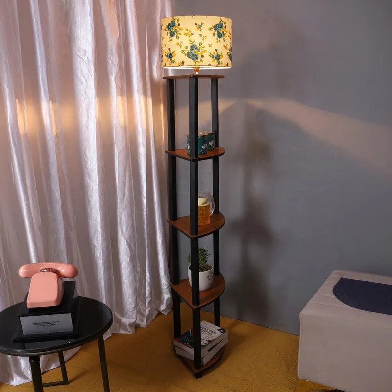 Cylindra Shimmer Floor Lamp (Floral) media 4