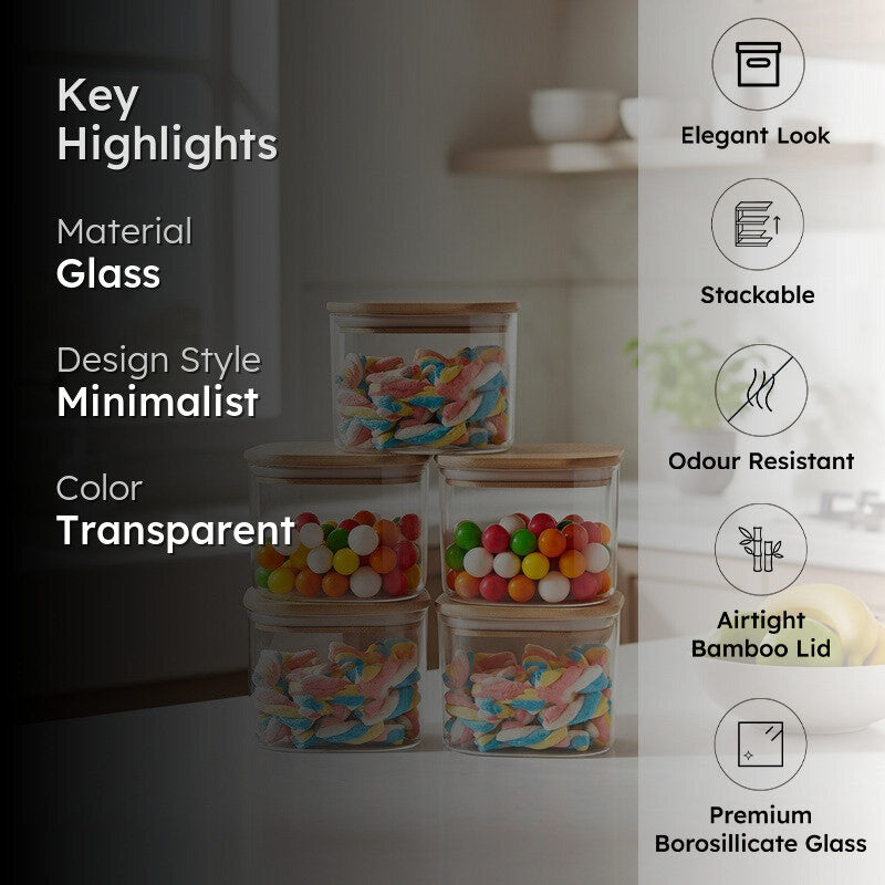 Gripz Glass Jar (300 mL Each) - Set Of Five media 2