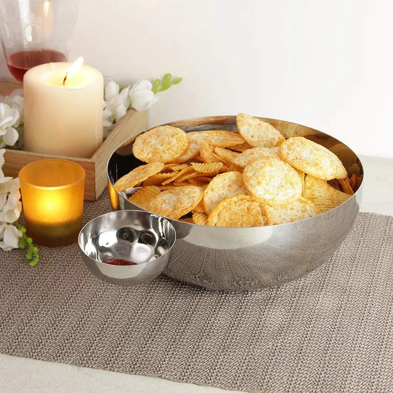 Ridh Stainless Steel Serving Platter - 220 ML media 1