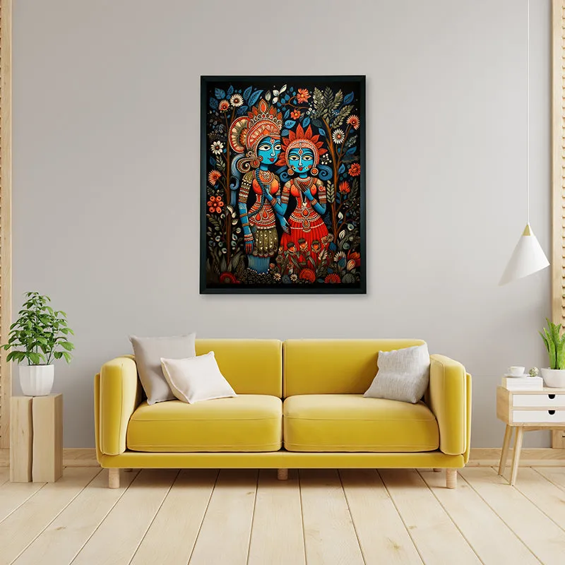 Krishna Rasha Chithra Canvas Wall Art media 5