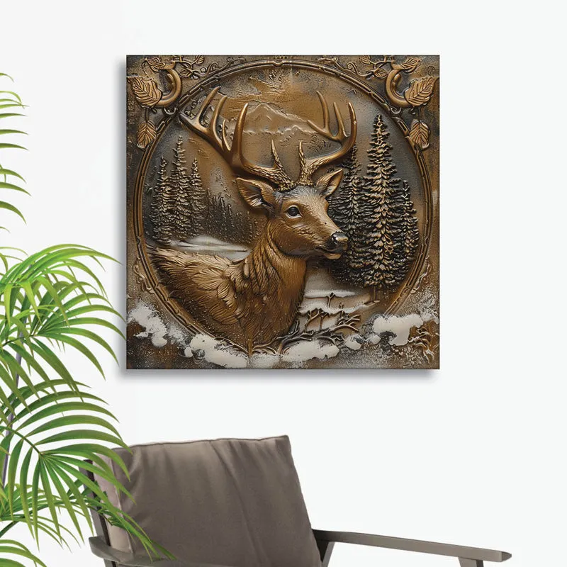 Deer Encriptions Canvas Wall Painting media 1