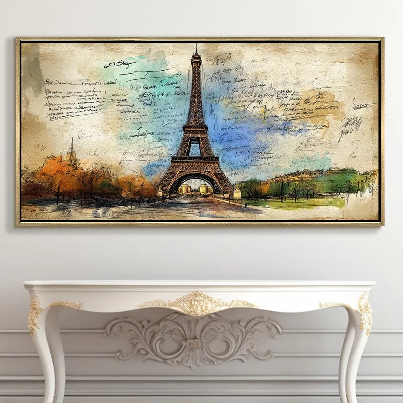 Eiffel Canvas Wall Painting With Frame media 5