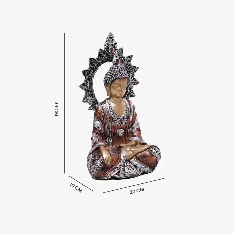 Divine Stillness Buddha Idol - Copper media 7