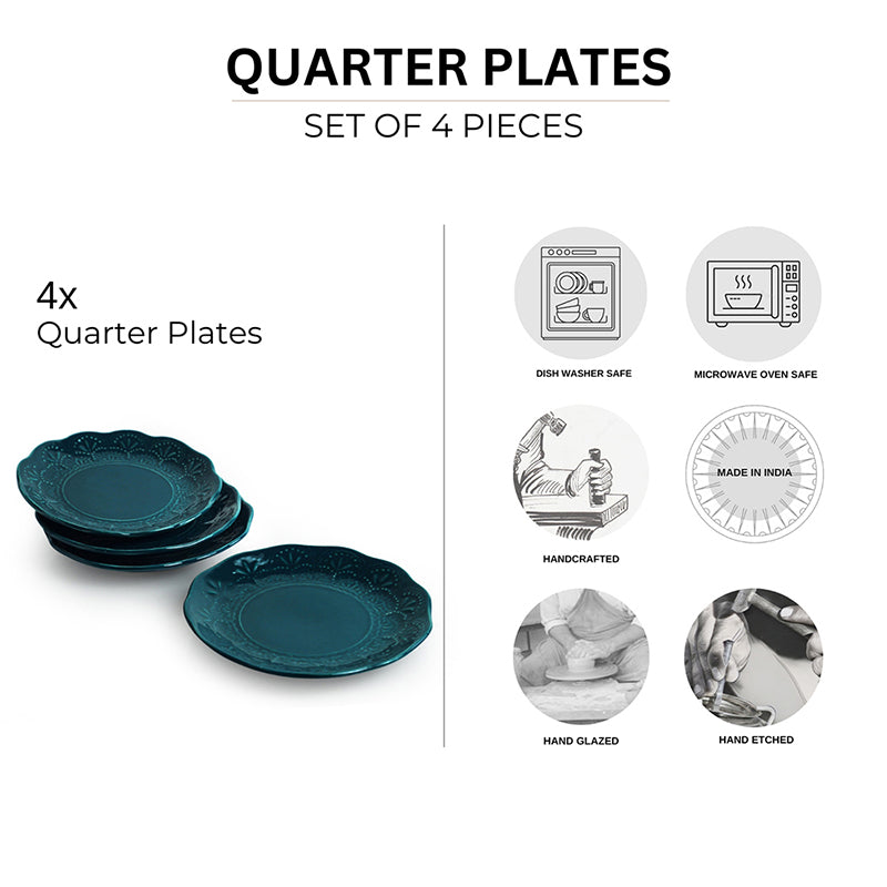 Forest Fern Ceramic Quarter Plate - Set Of Four media 6