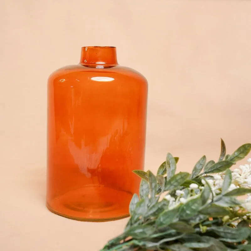 Minimalist Brown Glass Vase With Flower Bunch media 5