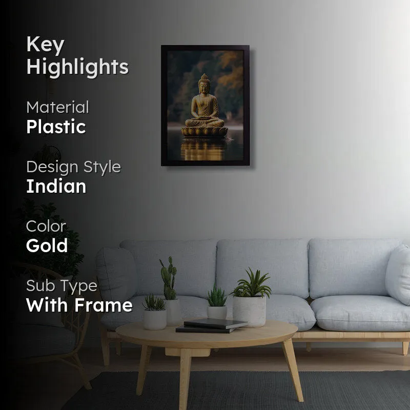 Benevolent Aura Buddha Wall Painting media 2