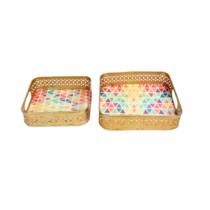 Chromo Triangles Serving Tray - Set Of Two media 4