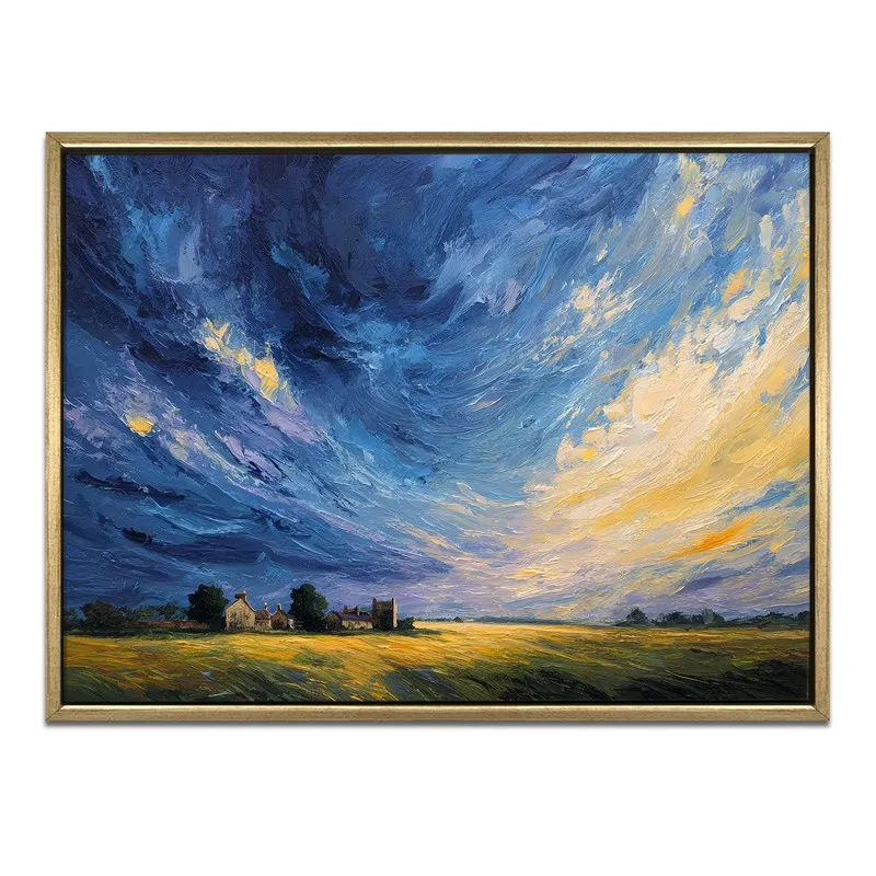 Stormlight Prairie Canvas Wall Painting With Frame media 3