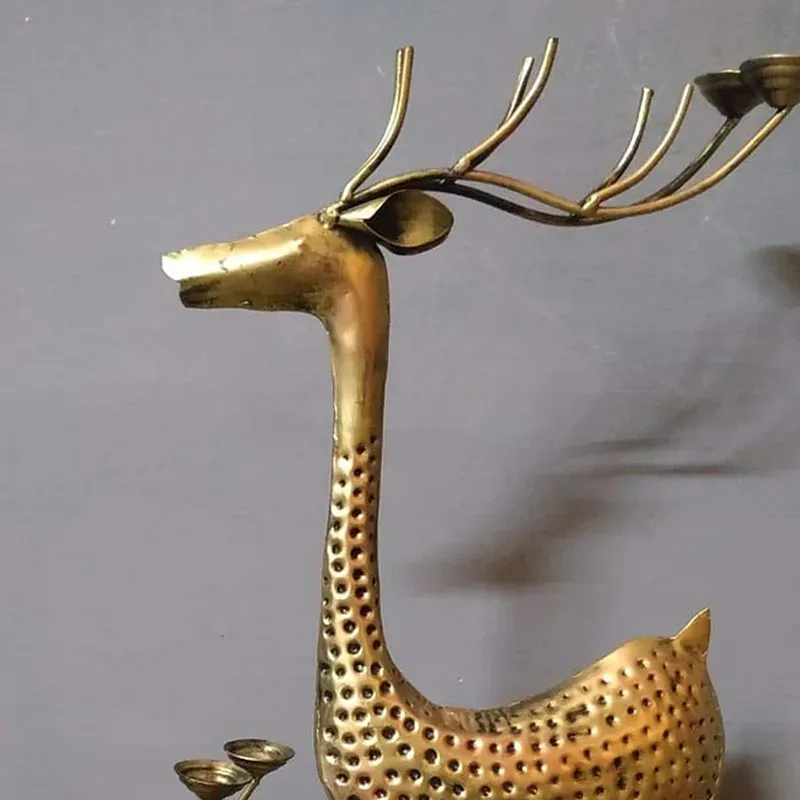 Grazing Stag Tea Light Holder - Set Of Two media 5