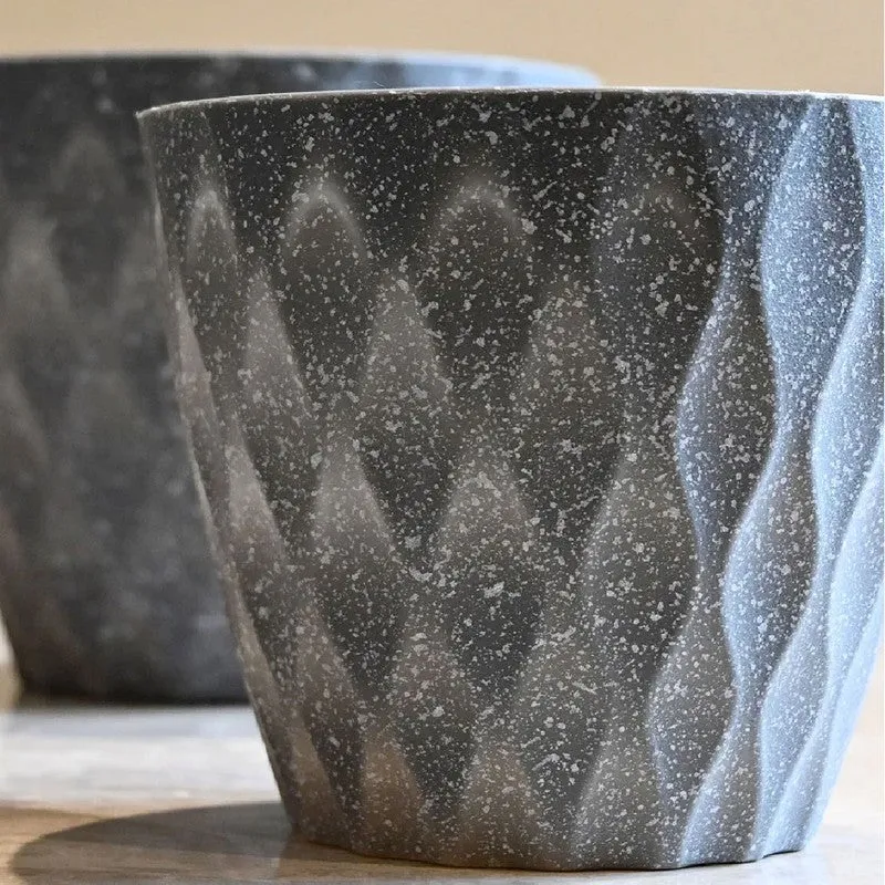 Zenvia Textured Plastic Planter - Set Of Five media 5