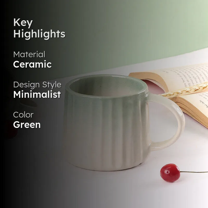 Mirella Ceramic Coffee Mug (250 mL) - Green media 2