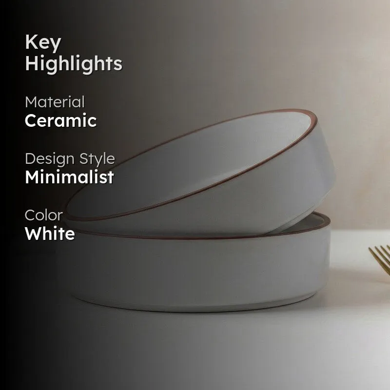 Salizo Ceramic Salad Bowl (700 mL Each ) - Set Of Two media 2