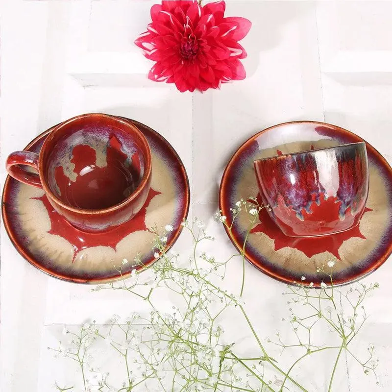 Gramae Handmade Cup & Saucer - 300 ML media 4