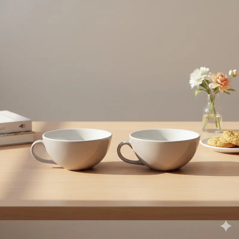 Morning Ceramic Coffee Mug (320 mL Each) - Set Of Two media 1