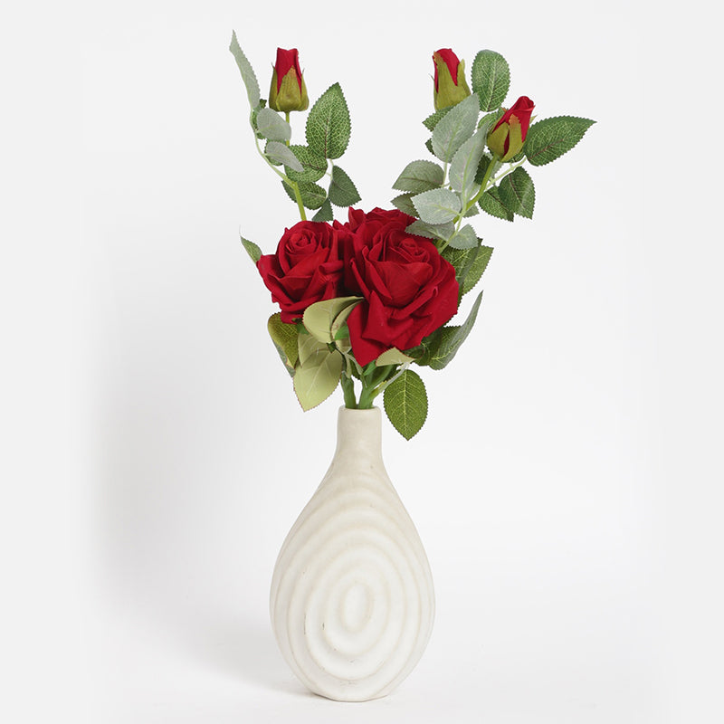 Faux Red Rose Sticks - Set Of Four media 3