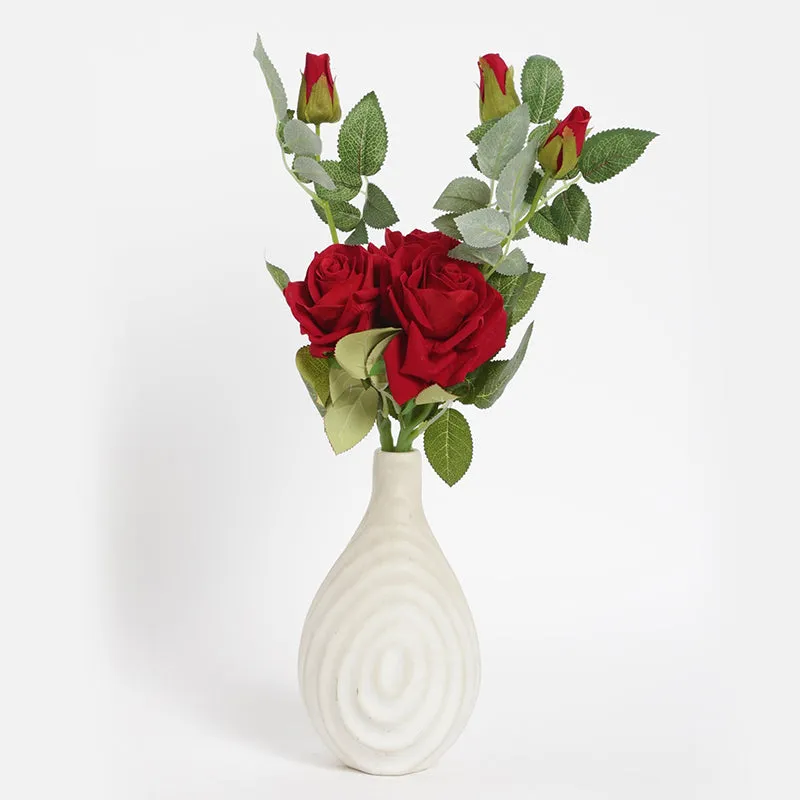 Faux Red Rose Sticks - Set Of Four media 3