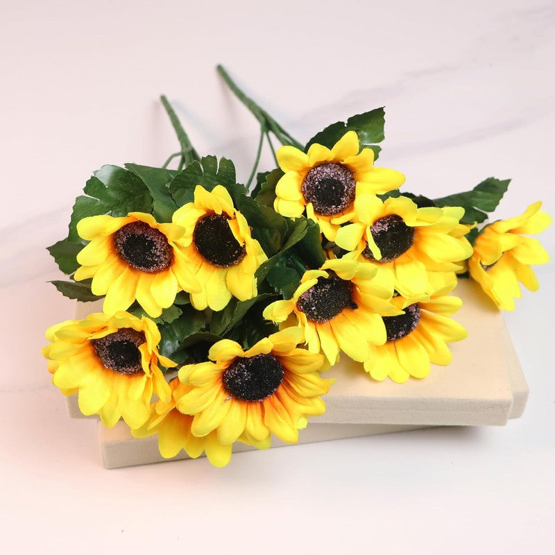Faux Artificial Sunflower (Yellow) - Set Of Two media 4