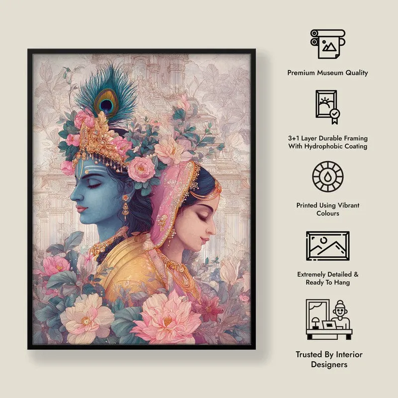 Sri Radha Krishna Enchanting Archival Paper Wall Art media 8
