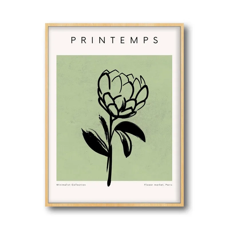 Vernal Poise Canvas Wall Painting With Brown Frame media 3