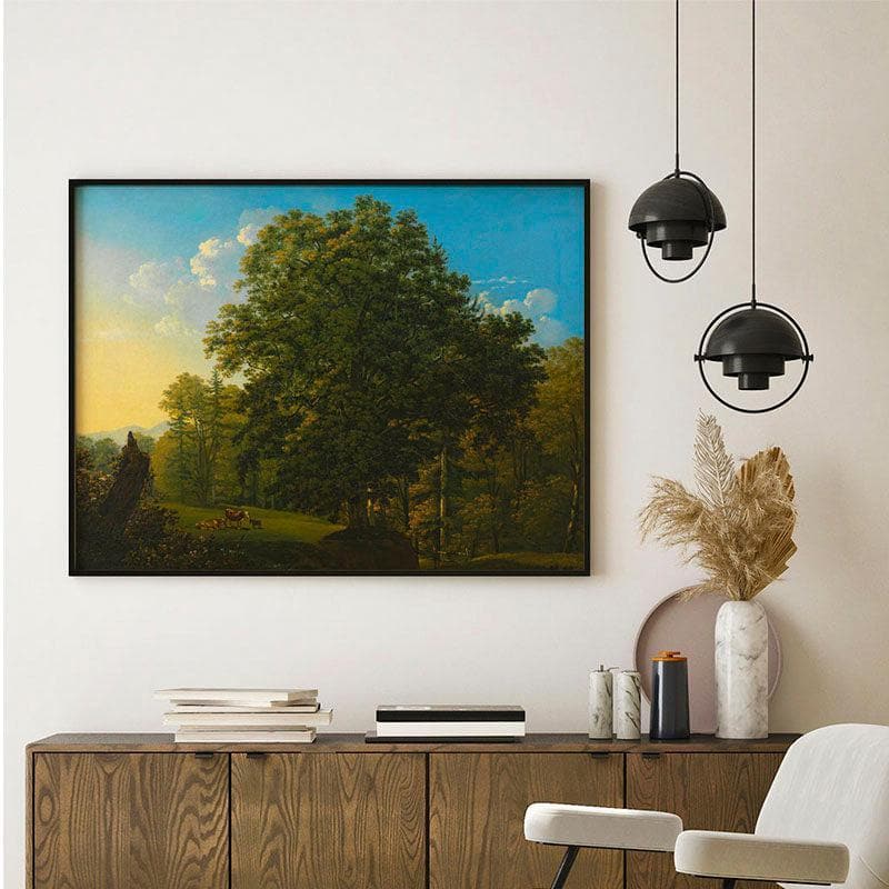The Big Tree Canvas Wall Painting - Black Frame