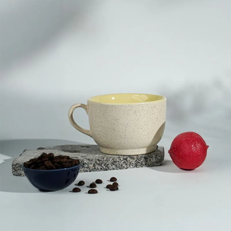 Poura Ceramic Coffee Mug (350 mL) - Yellow media 3