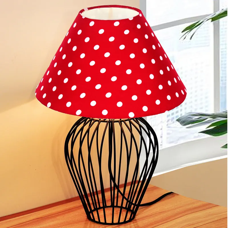 Spire Curve Metal Table Lamp - Red,White,Black media 1