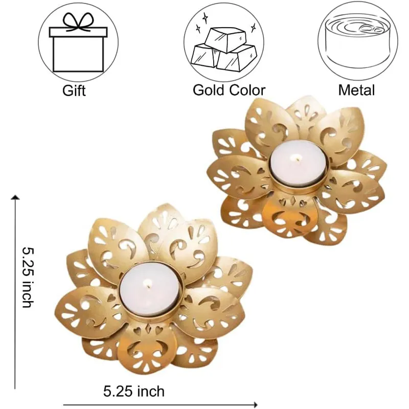 Naksha Phool Tealight Candle Holder - Set Of Two media 4