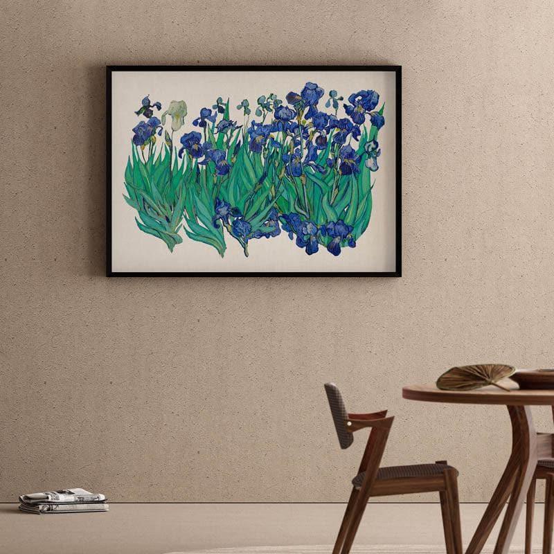 Irises II By Vincent Van Gogh - Black Frame