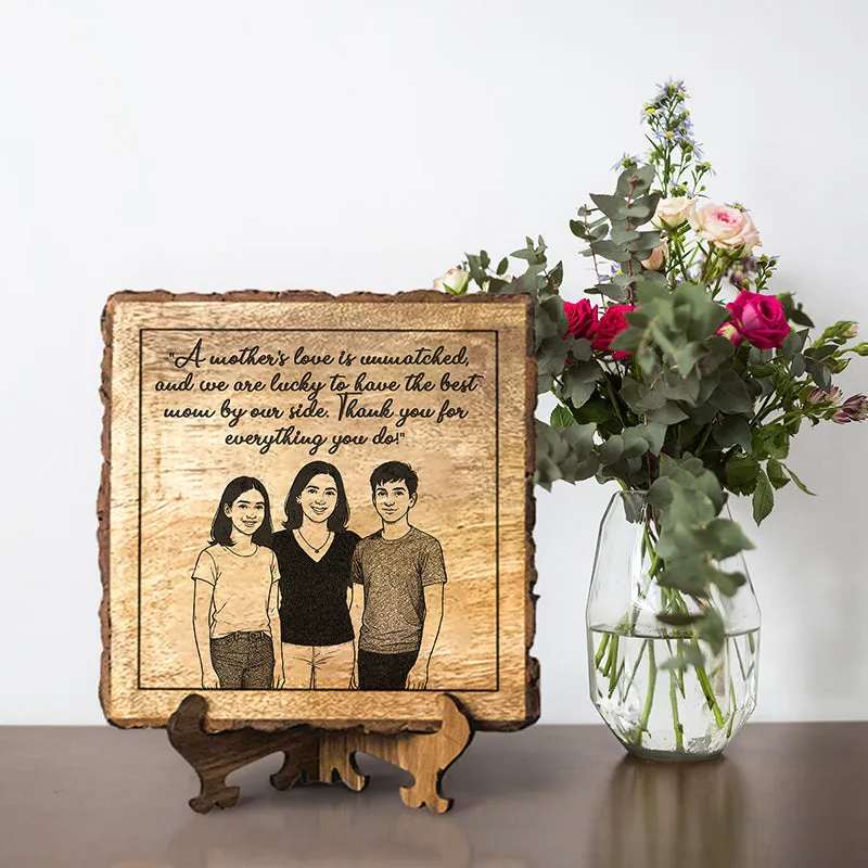 Thank You For Everything You Do Wood Showpiece - Square media 1