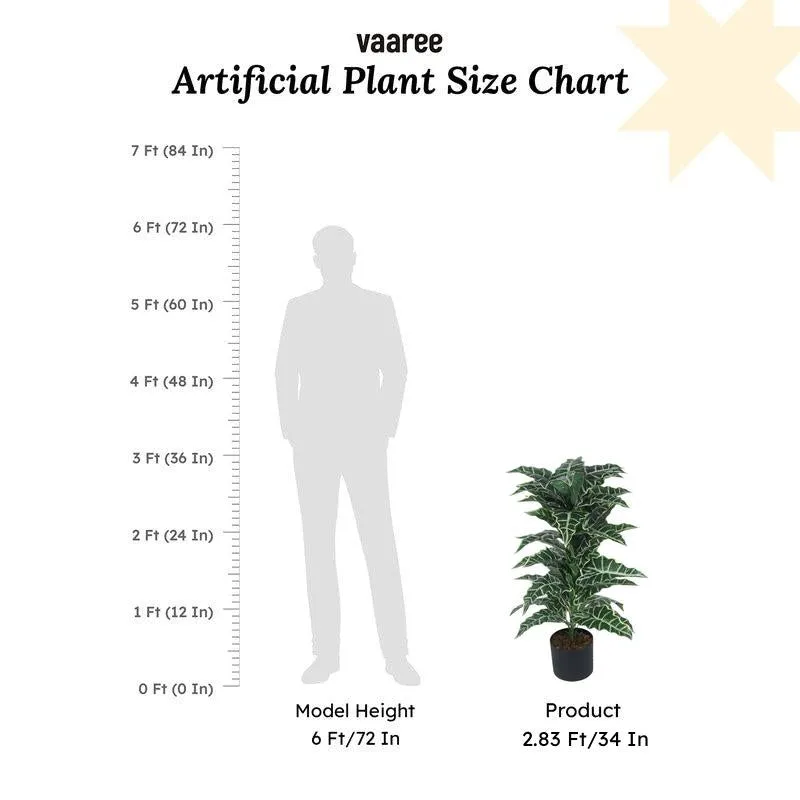 Faux Lush Happy Philo Plant With Black Plastic Pot (Dark Green) - 2.8 Feet media 7