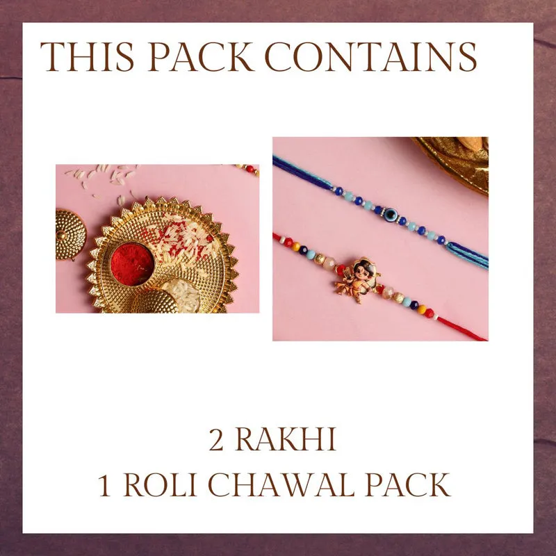 Shri Rama Rakhi with Roli Chawal - Three Piece Set media 4