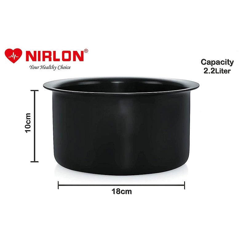 Nirlon Hard Anodized Pateela - 2200 mL/7 Inches media 6