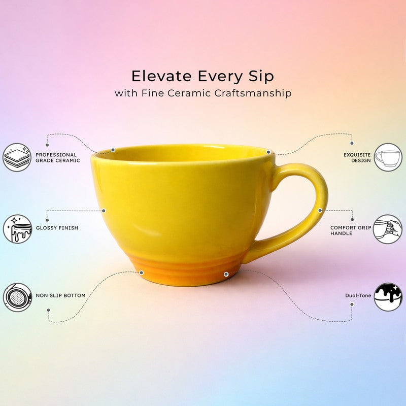 Whimsi Ceramic Coffee Mug (500 mL) - Yellow media 3