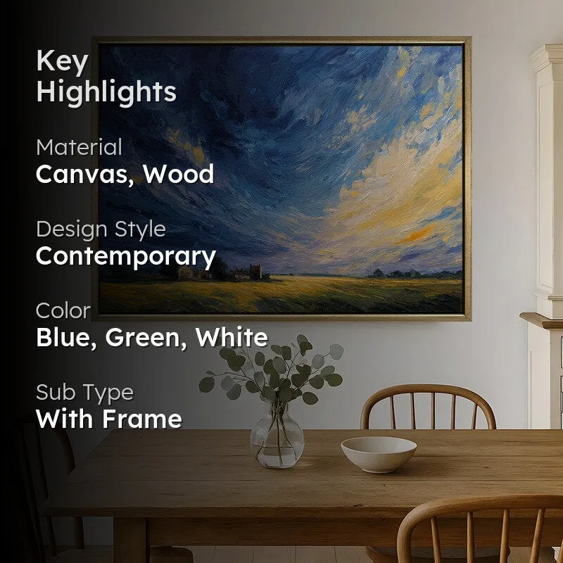 Stormlight Prairie Canvas Wall Painting With Frame media 2