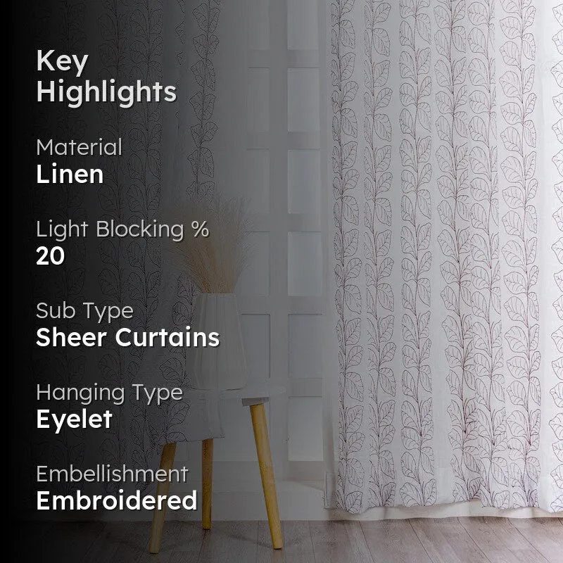 Ruzelle Artistic Texture Curtain - Set Of Two media 2