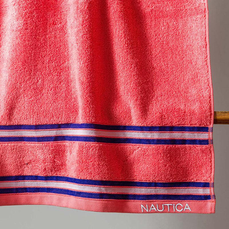 Nautica Dove Down Cotton Towel Set (Coral) - Set Of Two media 4