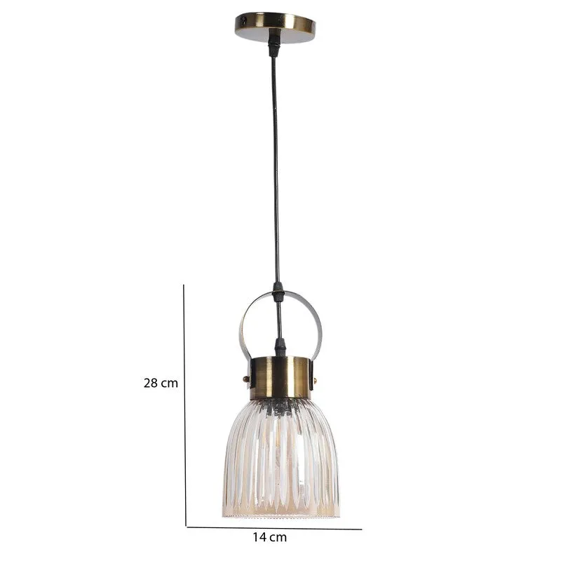 Auric Ribbed Glass Hanging Lamp media 8