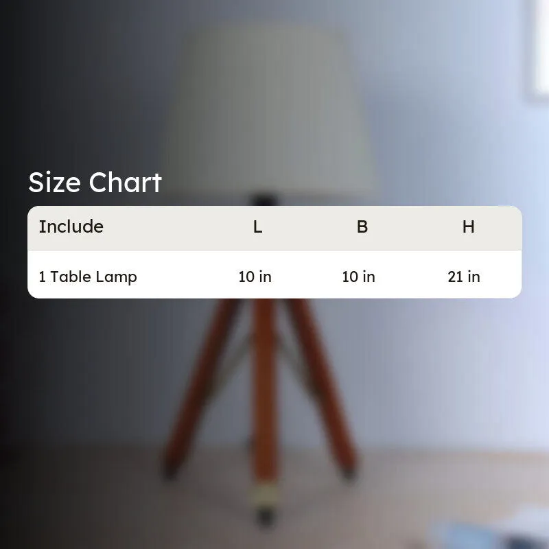 Gujo Fold Pleated Tripod Mango Wood Table Lamp - White,Beige media 6