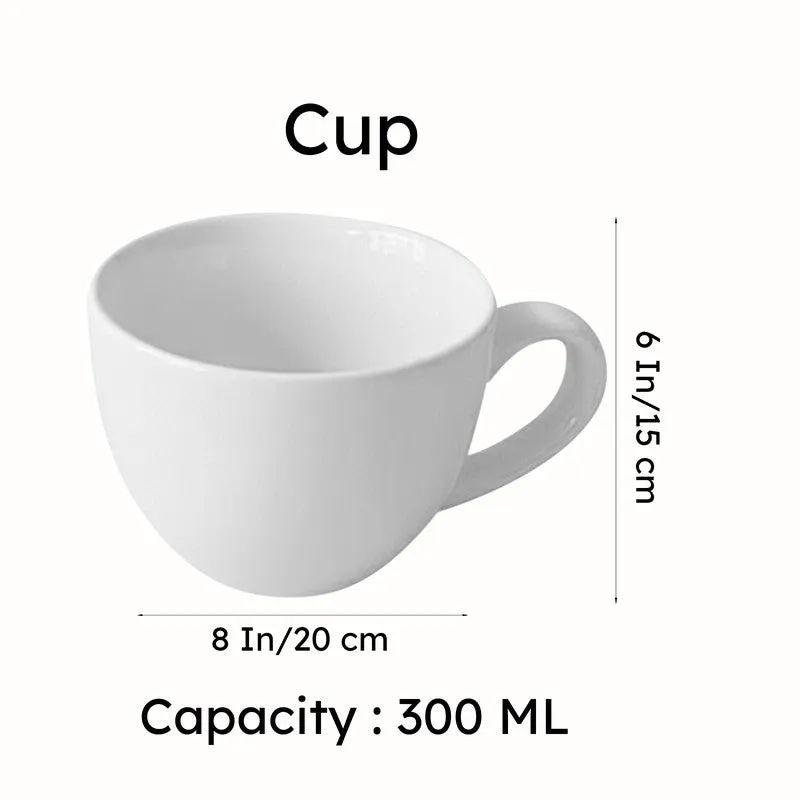 Elegant Light Green Cedar Ceramic Cup & Saucer Set - 300ml media 9