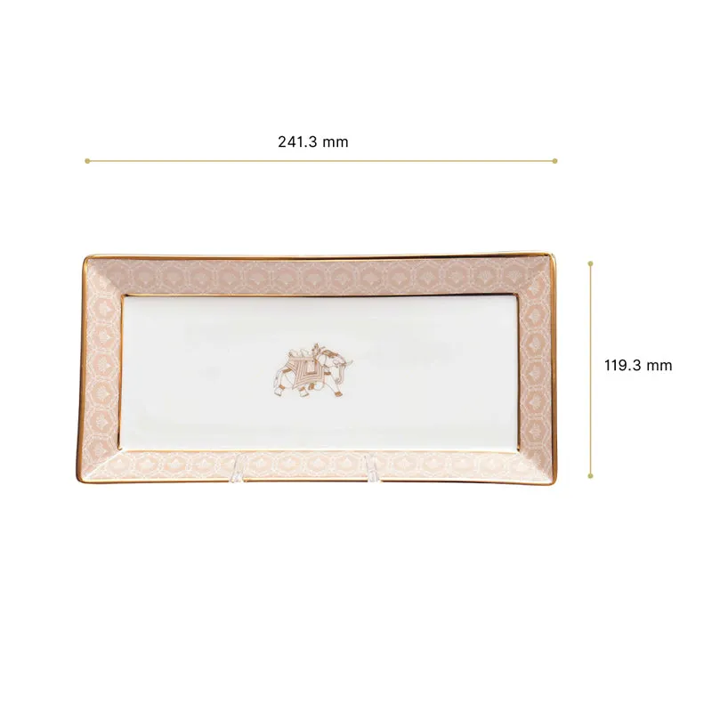 Gilded Legacy Porcelain Platter - Peach media 6