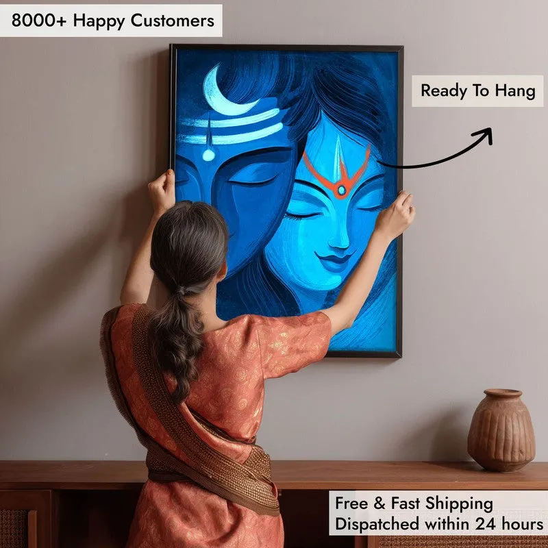 Lord Shiva & Parvati Devotional II Archival Paper Wall Art media 5