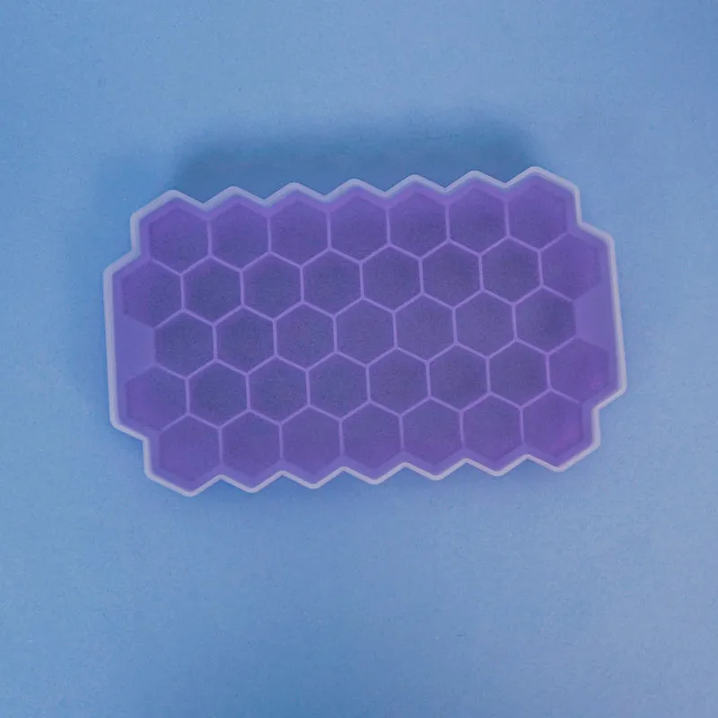 Grid Silicone 37-Cube Ice Mould - Purple media 4