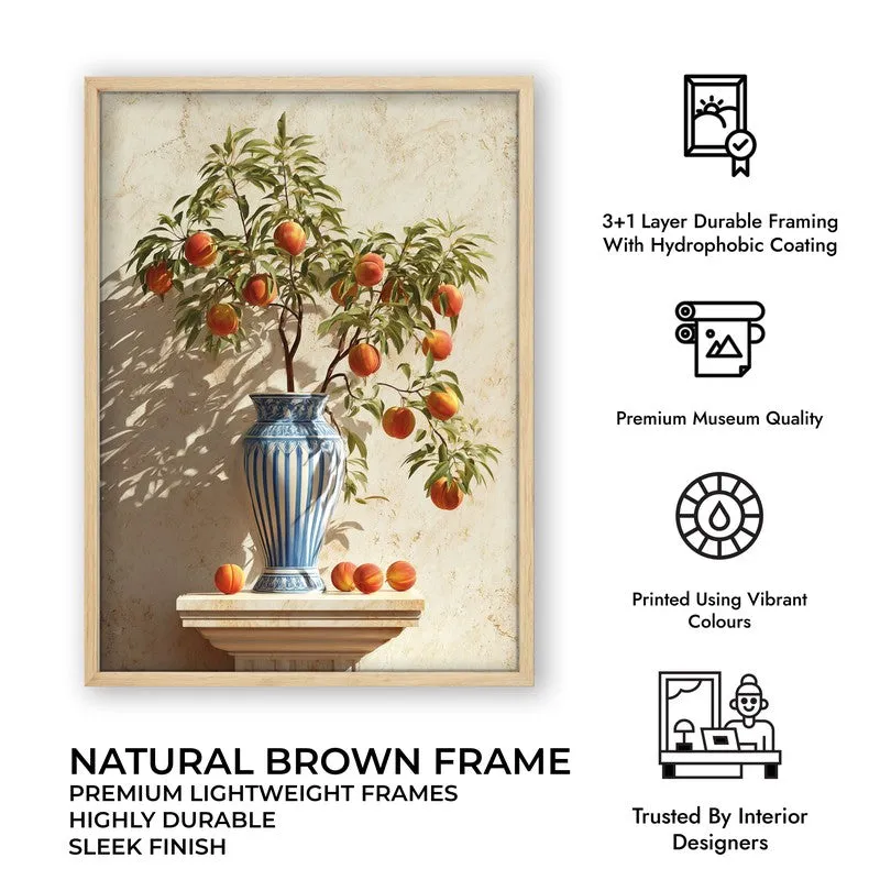 Soft Shadow Play Canvas Wall Painting - Brown Frame media 10